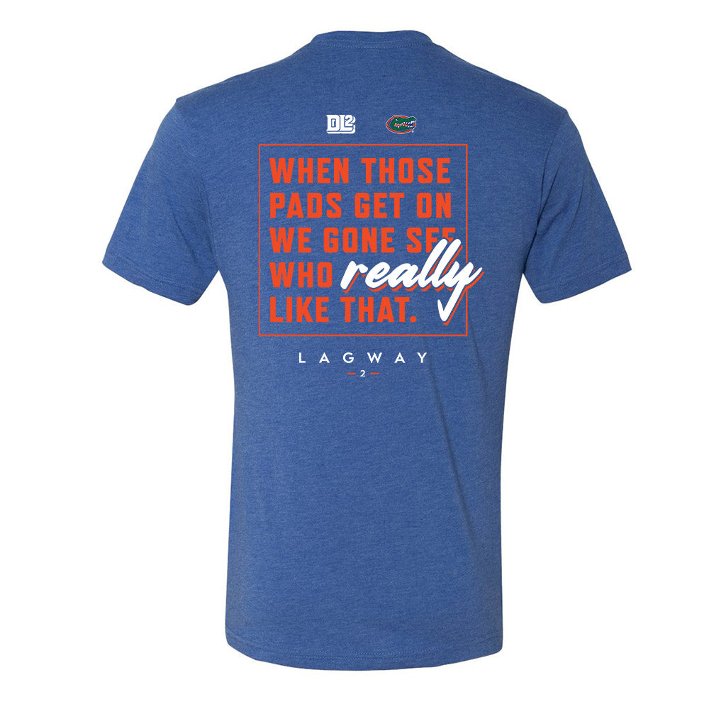 Florida - NCAA Football : DJ Lagway - Men's Triblend Short Sleeve T-Shirt-1