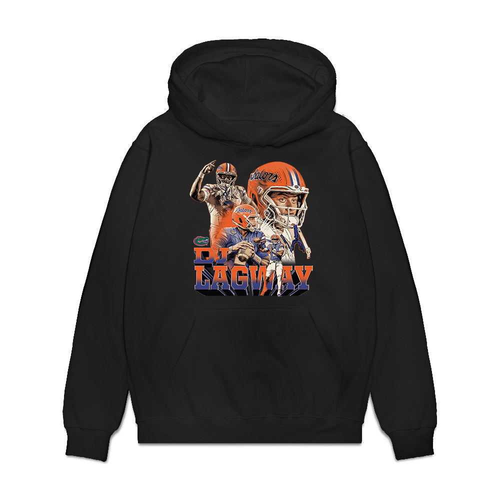 Florida - NCAA Football : DJ Lagway - Collage Premium Hooded Sweatshirt-0
