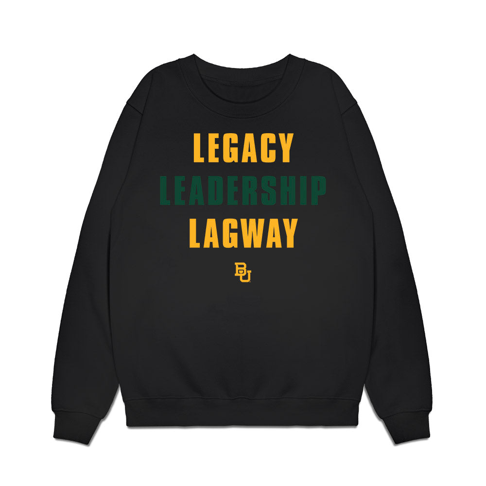 Baylor - NCAA Football : DJ Lagway - Legacy Leadership Lagway Premium Crewneck Sweatshirt